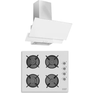 Exep 2'li Beyaz Cam Ankastre Set F17-GLS640 Modern Tasarım Yüksek Performans HBCV00003XJCJV