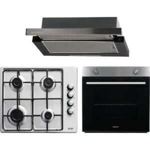 Exep Inox Aspiratörlü 3'lü Ankastre SET(F6PLUS-EO330-EF200INOX) HBCV0000EGRB36