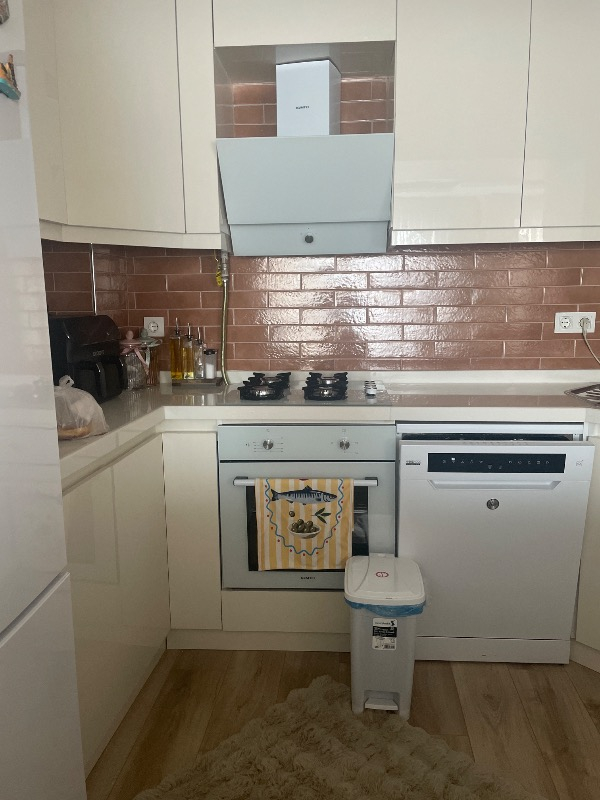 Kumtel Home Beyaz Cam Ankastre Set
