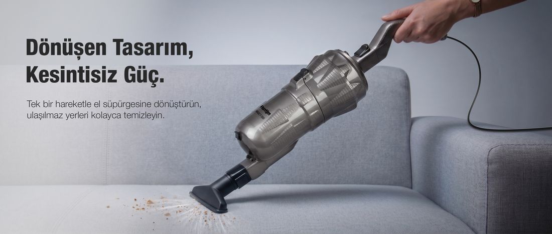 Fantom Magıc P 3000 Toz Torbasız Dikey Süpürge Antrasit 1 Litre Toz Hacmi ve Yüksek Emiş Gücü