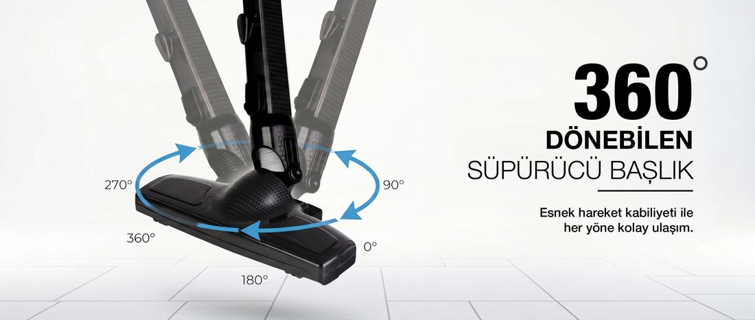Fantom Magıc P 3000 Toz Torbasız Dikey Süpürge Siyah