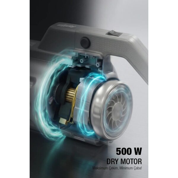 Fantom Pratic Aır Power P 1250 Antrasit Torbasız Dönebilen Turbo Başlıklı Dikey Süpürge
