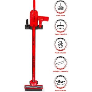 Fantom Pratic Aır Power P 1250 Kırmızı Dikey Süpürge Torbasız 1 L Toz Haznesi ile Güçlü Emiş HBCV0000C11PHK