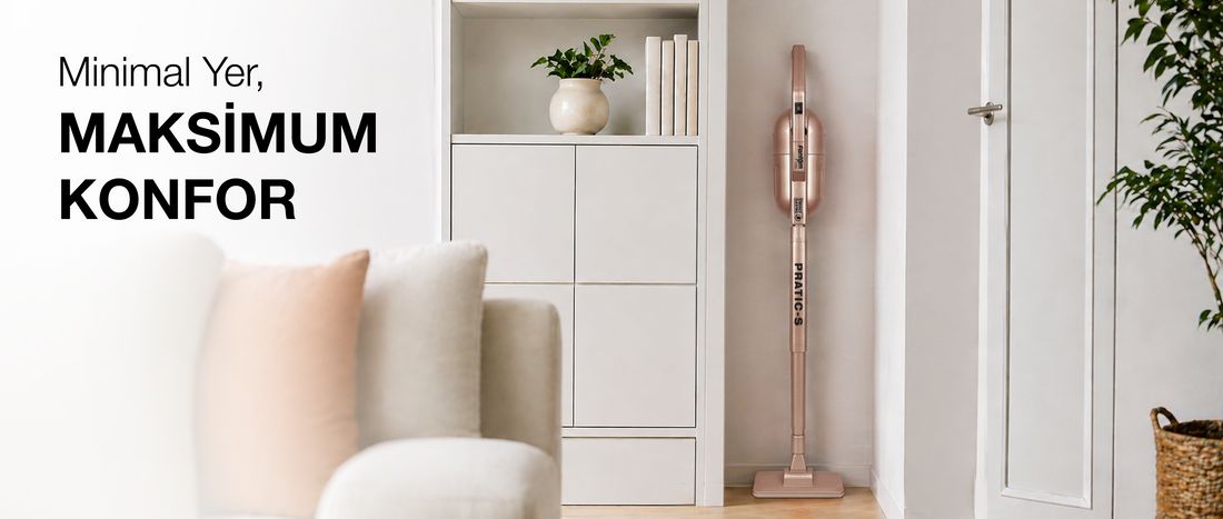 Fantom Pratıc-S P 1200 Dikey Süpürge Rose Gold Toz Haznesi Var 0,2 L Güçlü Emiş Teknolojisi