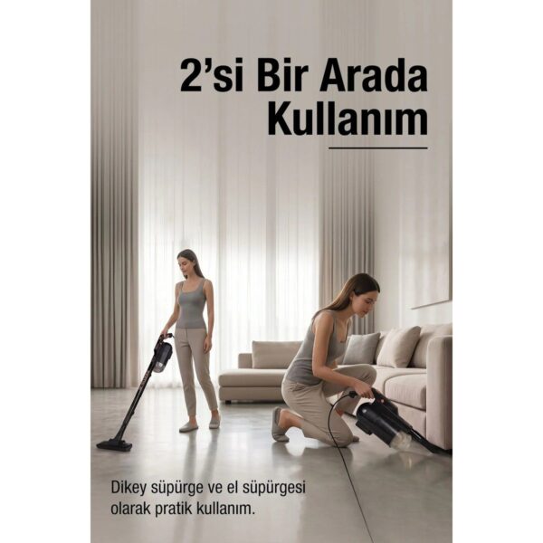 Fantom Pratıc-Xl P 1300 Toz Torbasız Dikey Süpürge Siyah