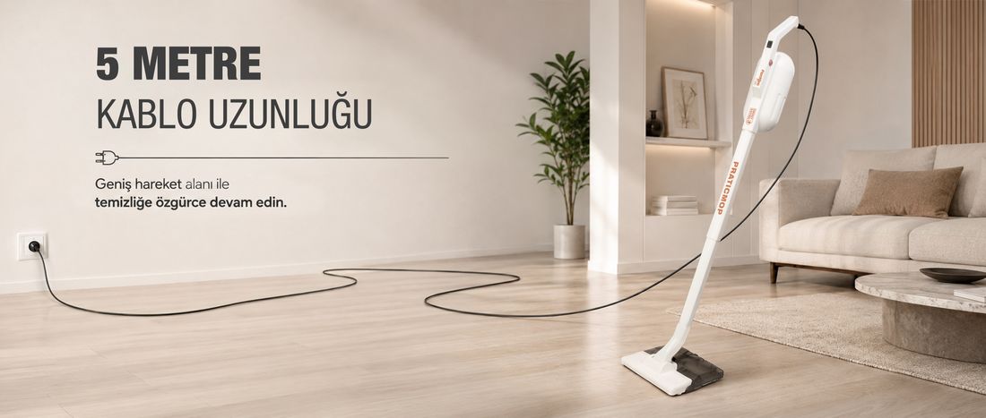 Fantom Praticmop P 1400 Elektrikli Süpürge Krem