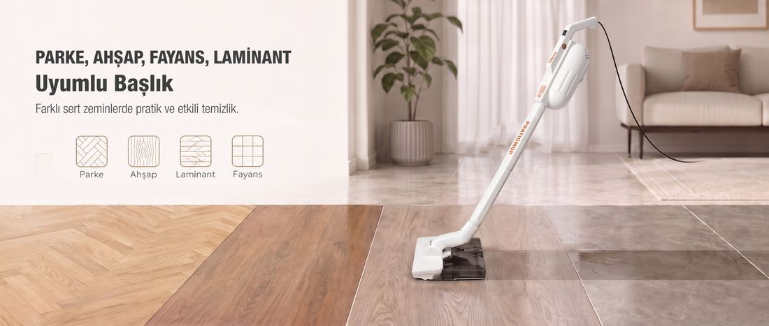 Fantom Praticmop P 1400 Elektrikli Süpürge Krem