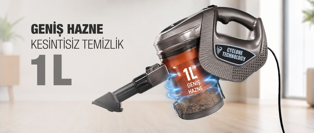 Fantom Provac P5000 Cyclonic Elektrik Süpürgesi Gri