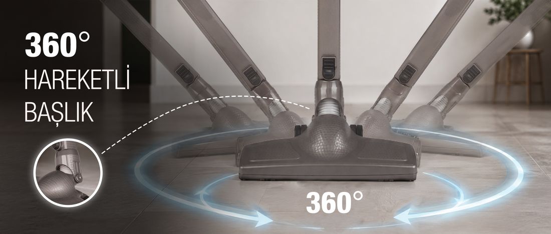 Fantom Provac P5000 Cyclonic Elektrik Süpürgesi Gri