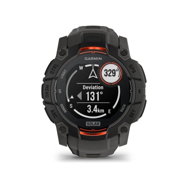 Garmin Instinct 3 – 50 mm, Solar – Kömür Siyahı