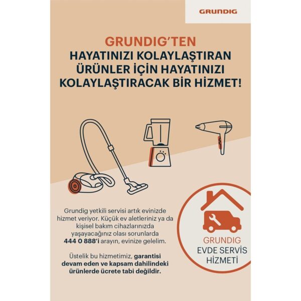 Grundig VCP 5030 3’ü 1 Arada Şarjlı Dikey Süpürge 25.2V Islak/Kuru Temizlik, Siklon Filtre ve Çok Amaçlı Başlık