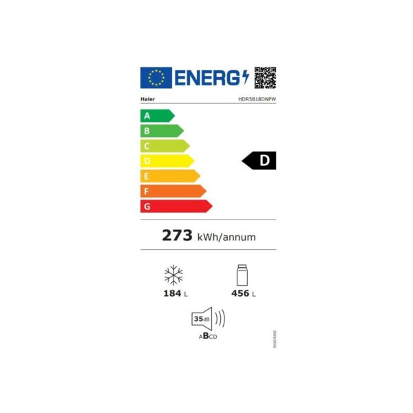 Haier HDR5818DNPW D Enerji Sınıfı 640 Lt Kombi Tipi No Frost Buzdolabı