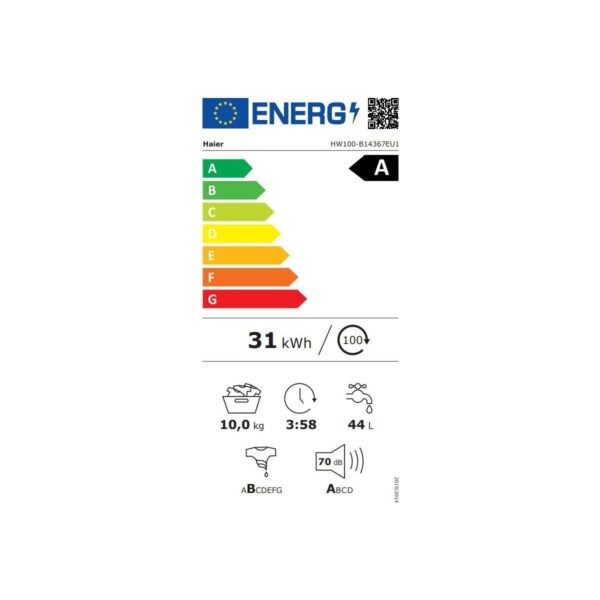 Haier HW100-B14367EUTR 10 kg Wi-Fi Bağlantılı 1400 Devir Çamaşır Makinesi