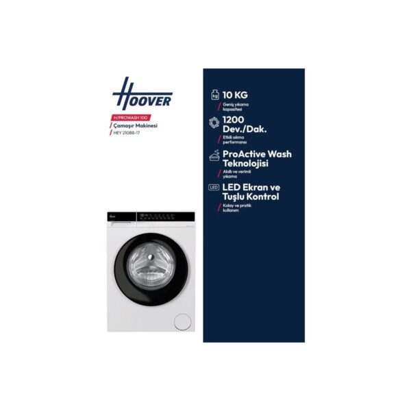 Hoover Hey 210B8-17 10 kg Yıkama Kapasiteli 1200 Devir Enerji Sınıfı A Çamaşır Makinesi