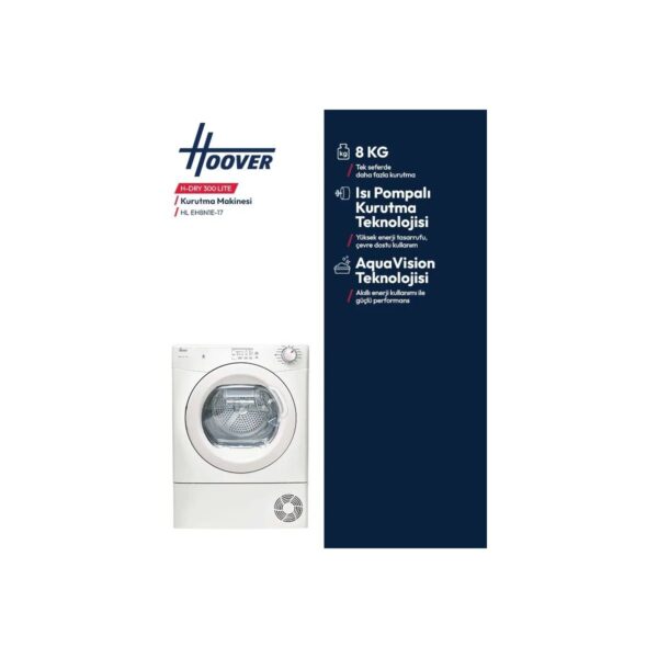 Hoover Hl EH8N1E-17 8 kg Isı Pompalı Kurutma Makinesi