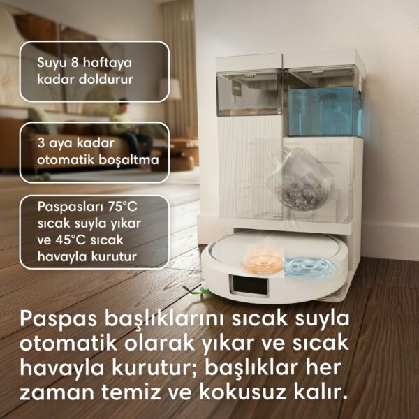 iRobot Roomba Plus 515 Combo Robot Süpürge ve Paspas + Autowash Istasyonu (Beyaz)