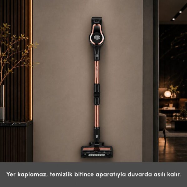Karaca Power Up Pro 25 Watt Dik Süpürge Bakır Renk 0,6 Litre Toz Haznesi ile Güçlü Emiş
