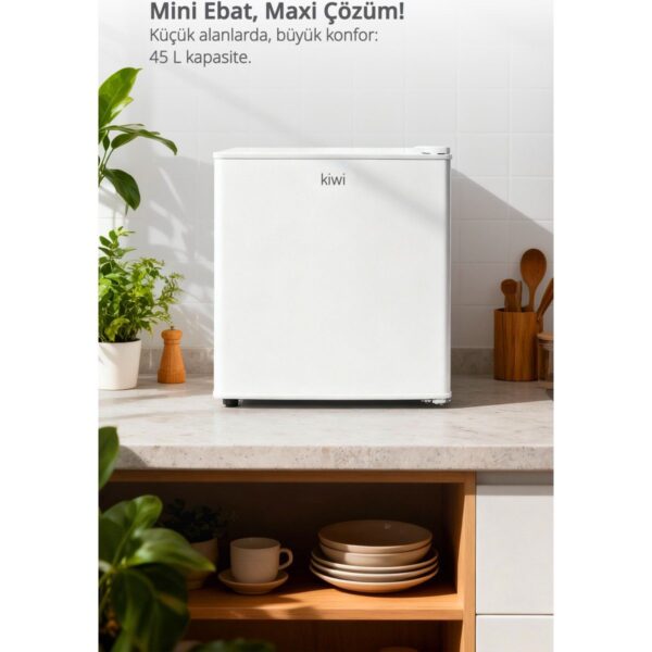 Kiwi KRF-2545 Mini Buzdolabı 45 lt Enerji Sınıfı E Ayarlanabilir Termostat ve Düşük Gürültü Seviyesi