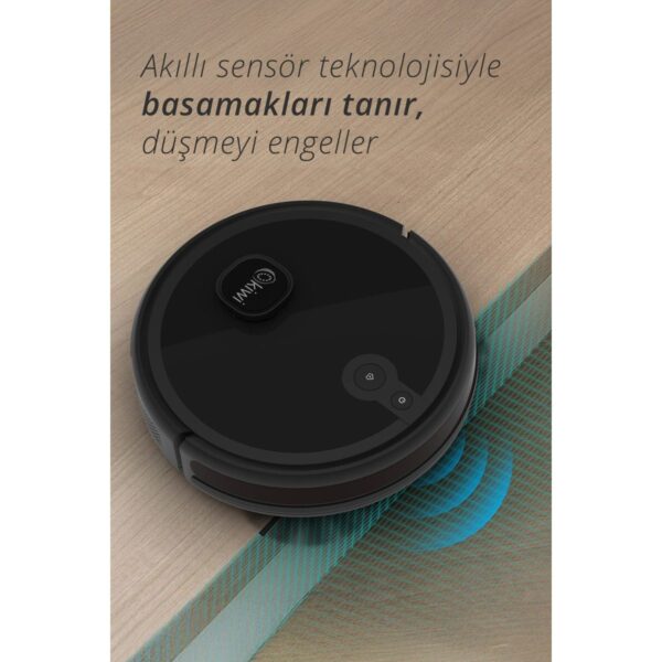Kiwi KVC-4091 Akıllı Robot Süpürge | 6000PA Güçlü Emiş, Lazer Haritalama, Paspas , Uygulama Kontrollü