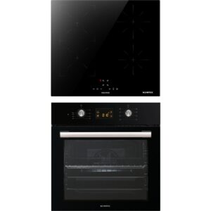 Kumtel 2'li Siyah İndüksiyonlu Ankastre Set A+ Enerji Sınıfı Modern Mutfak Uyumlu Fırın-Ocak HBCV000078X6QG