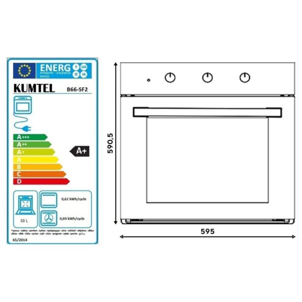 Kumtel Magic Cam Ankastre Set Gri Renkli 8 Programlı Fırın A+ Enerji Sınıfı ile Yüksek Performans