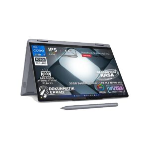 Lenovo Thinkbook 14 2-In-1 G5 Iau Intel Core Ultra 7 255U 32GB 1TB SSD 14" WUXGA (1920X1200) IPS Panel Dokunmatik Freedos Taşınabilir Bilgisayar 21SQ003BTX + Lenovo Yoga Kalem HBCV0000AKL5FH