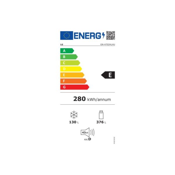 LG Çift Kapılı No-Frost Buzdolabı 506 lt E Enerji Sınıfı Geniş İç Hacim Özelliği GN-H702HLHU
