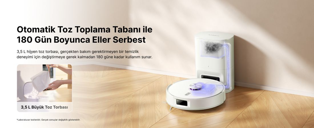Narwal Freo S Akıllı Robot Süpürge Beyaz,8000PA Emiş Gücü