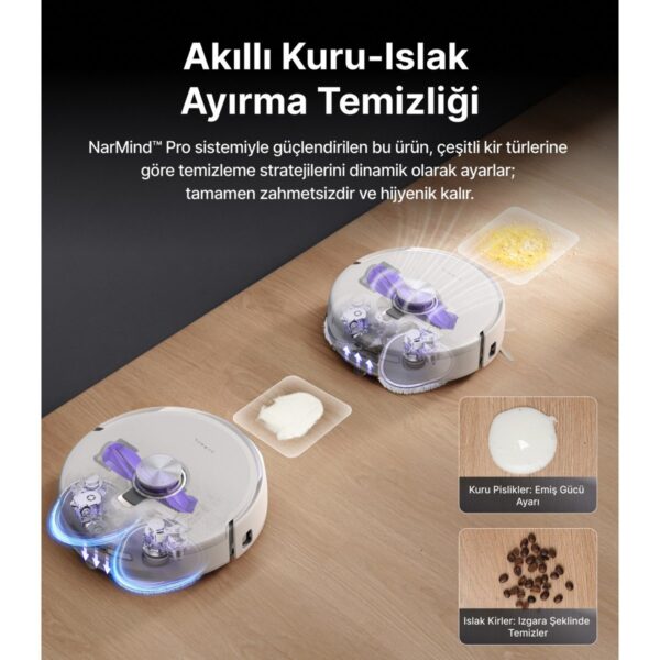 Narwal Freo Z10 Ultra Akıllı Robot Süpürge Gri 18.000PA Emiş Gücü Sert Zemin Kullanımı için