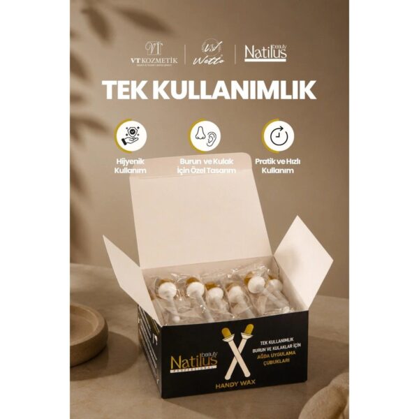 Natilus Professional Handy Wax Burun Kulak Için Tek Kullanımlık Ağda Çubukları