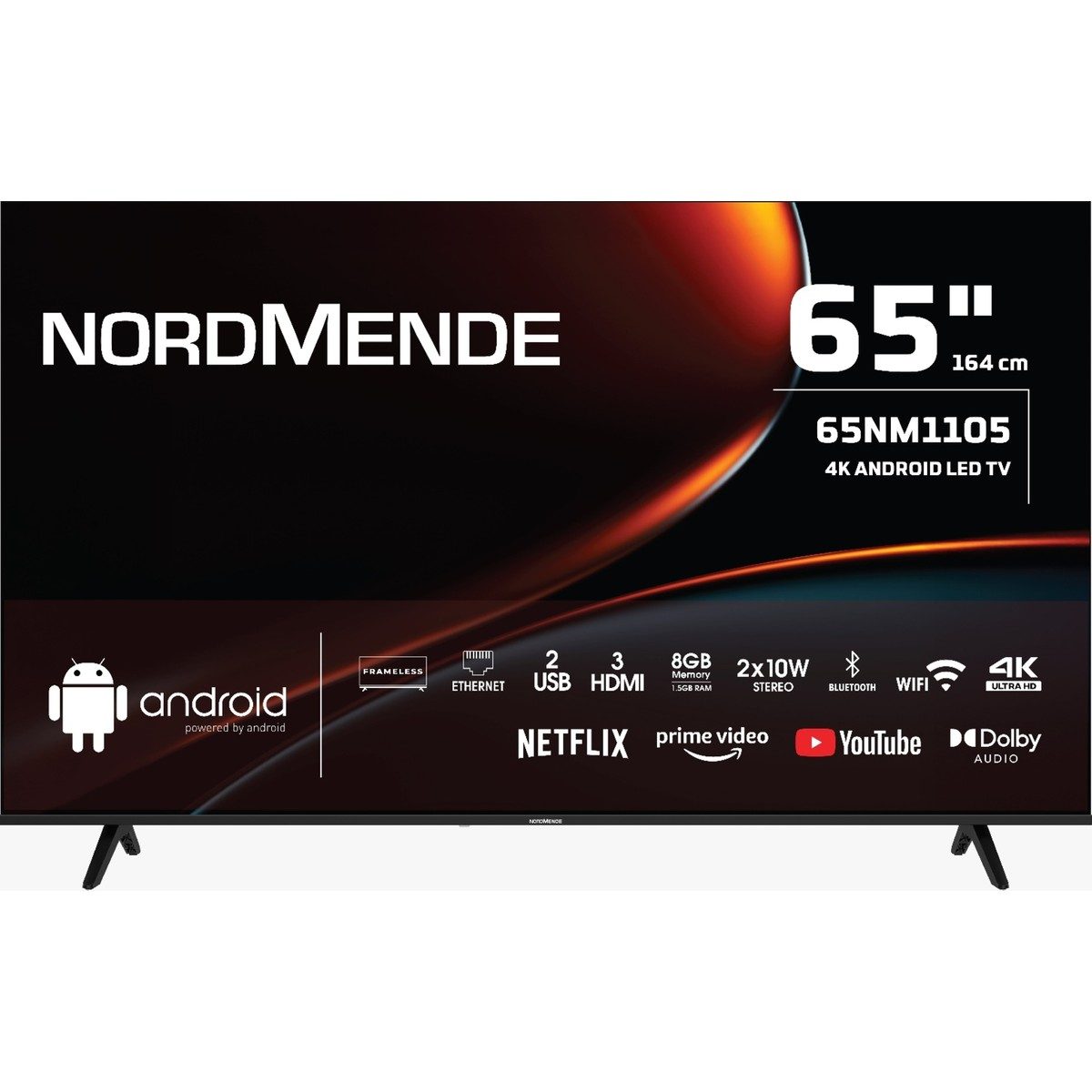 Nordmende 65NM1105 65" 4K Ultra HD Android Smart LED TV Dahili Uydu Alıcısı ile Gelişmiş İzleme HBCV0000AUXH6V