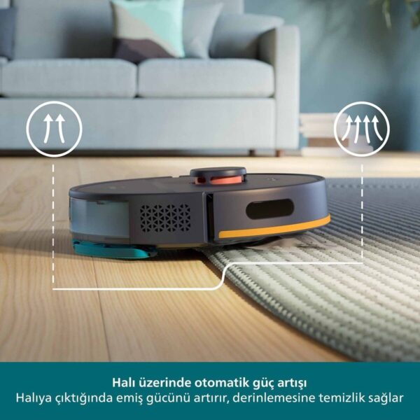 Philips 2000 Serisi Robot Süpürge Lacivert XU2100/15 Islak ve Kuru Temizlik ile Otomatik Boşaltma Özelliği