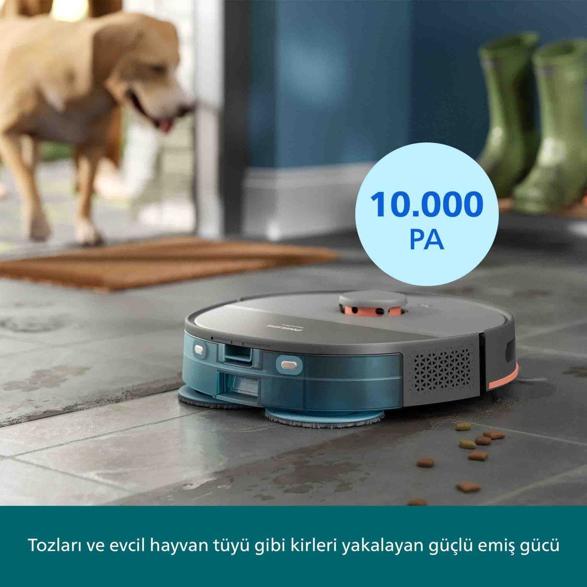 Philips 5000 Serisi Islak Kuru Robot Süpürge, Yüksek Emiş Gücü, Uzun Çalışma Süresi, HomeRun, Otomatik Boşaltma İstasyonu, Gri, XU5100/10 HBCV00009X737X