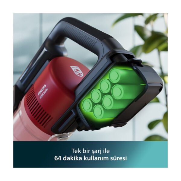 Philips 6000 Serisi Kablosuz Dikey Süpürge, PowerCyclone 11, 64 Dakika Kullanım Süresi, XC6552/01