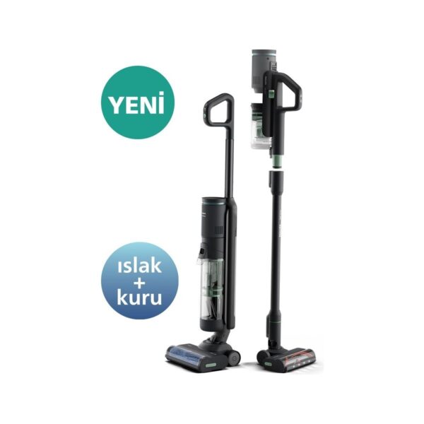 Philips 7000 Serisi AquaTrio Kablosuz Dikey Süpürge, Islak&Kuru Temizlik, Otomatik Temizleme ve Şarj İstasyonu, Kuru Süpürme Başlığı, XW7263/11
