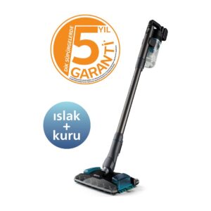 Philips 8000 Serisi Aqua Plus Kablosuz Dik Süpürge, 25,2 V, 80 dk'ya kadar Çalışma Süresi, PrecisionPower Başlık, Aqua Plus Başlık, XC8053/01 HBCV00006X6P82