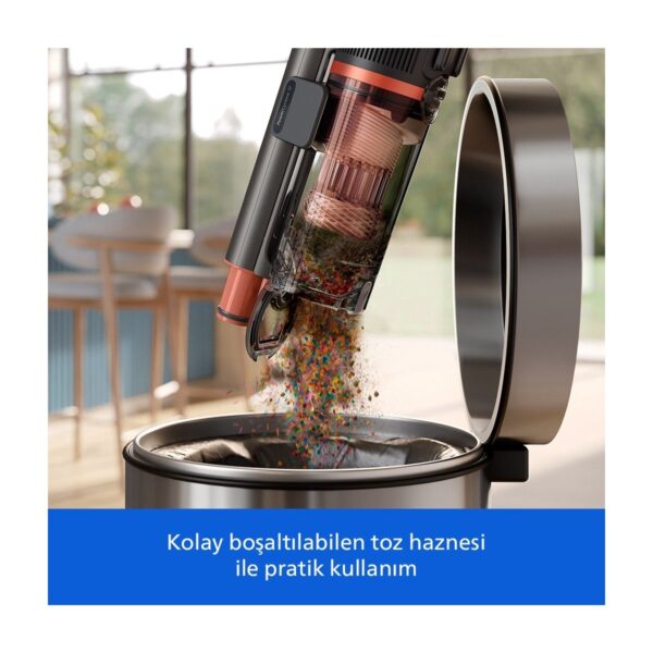 Philips 8000 Serisi Aqua Plus Kablosuz Dik Süpürge, 360 Emiş, LED Başlık, 80 dk’ya Kadar Kullanım, XC8153/10