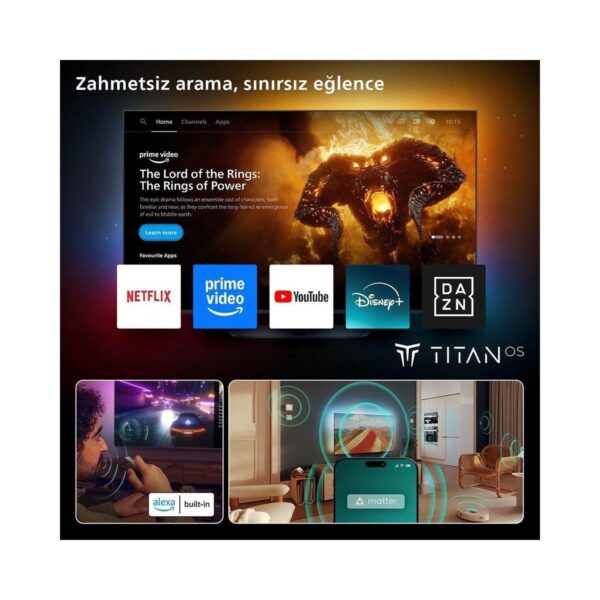 Philips The One 55PUS9000 55″ 140 Ekran Uydu Alıcılı 4K Ultra HD Smart Ambilight QLED TV