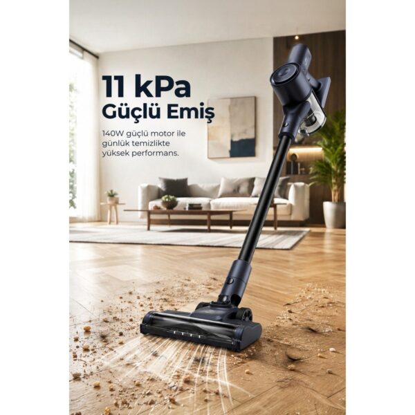 Pirantech Es-98 Kablosuz Dikey Süpürge 11 Kpa Güçlü Emiş Hepa Filtreli Şarjlı Süpürge