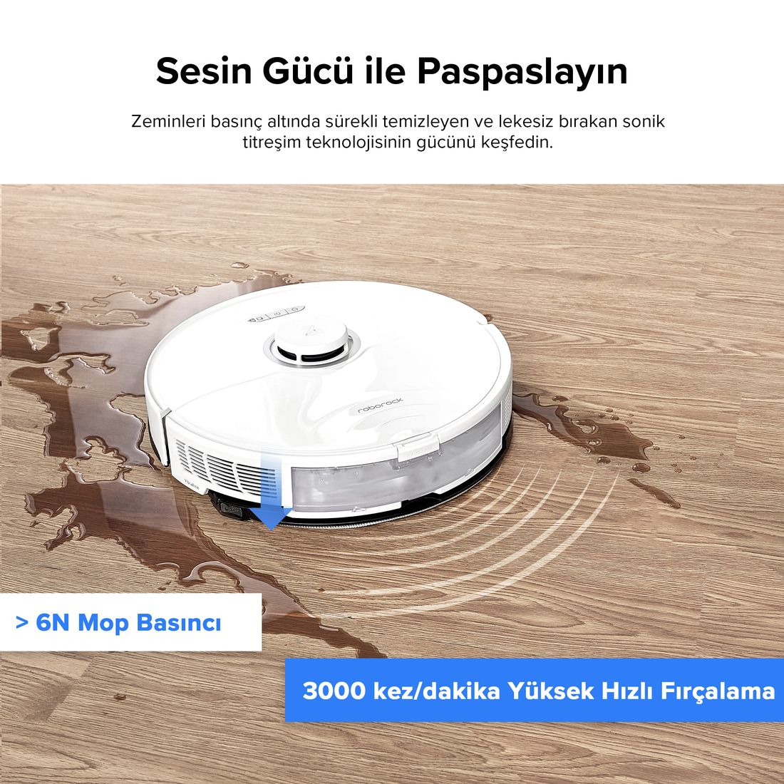 Roborock S8 Sonic Mopping Akıllı Robot Süpürge S8 Beyaz