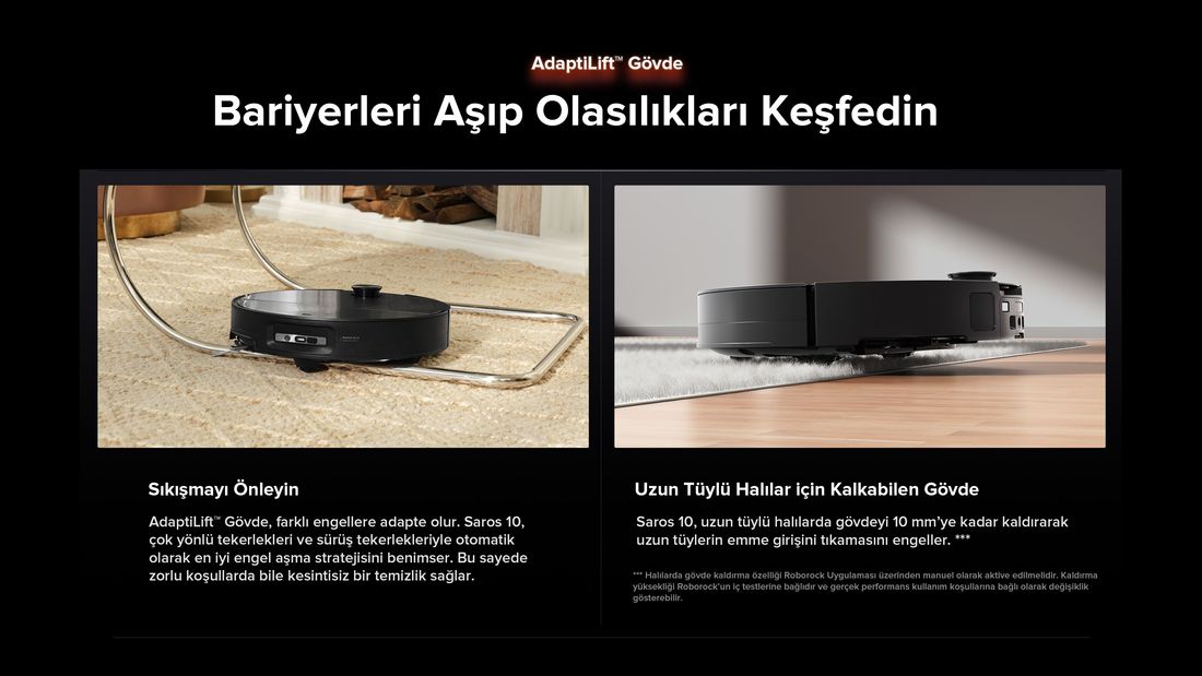 Roborock Saros 10 Akıllı Robot Süpürge