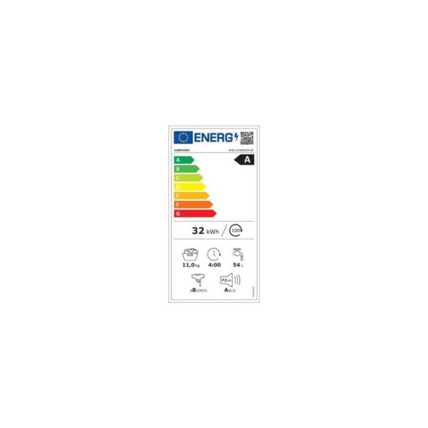 Samsung 11 kg 1400 Devir A Enerji Sınıfı Çamaşır Makinesi Siyah Renk ile Yüksek Performans WW11DB7B34GBAH