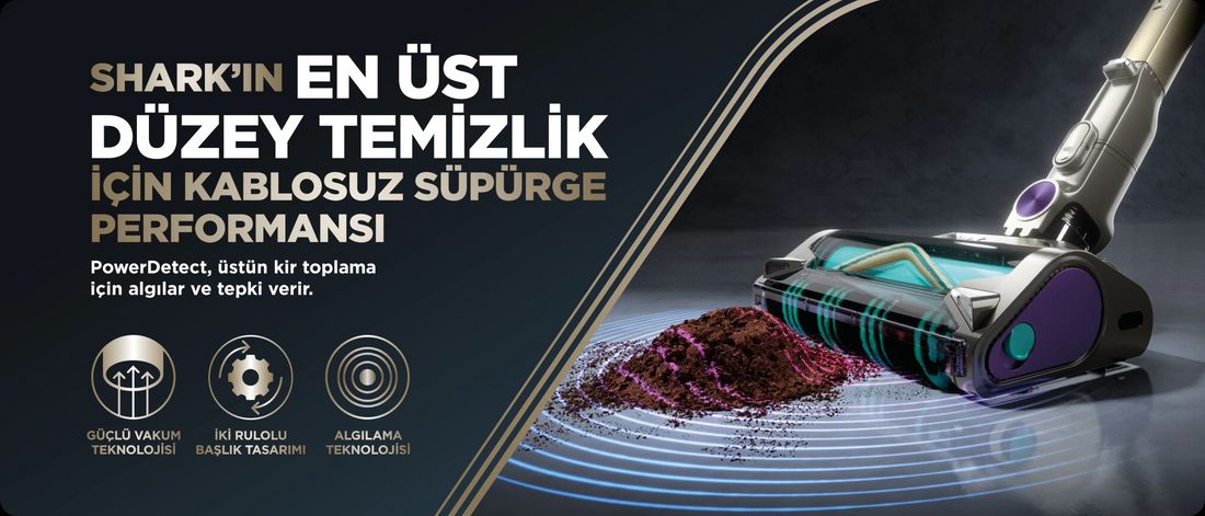 Shark Powerdetect Clean&empty Pet Başlıklı Şarjlı Dikey Süpürge