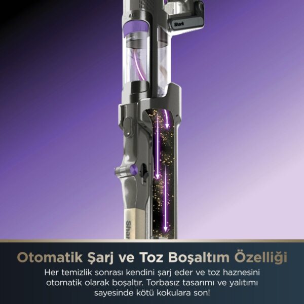 Shark Powerdetect Clean&empty Pet Başlıklı Şarjlı Dikey Süpürge