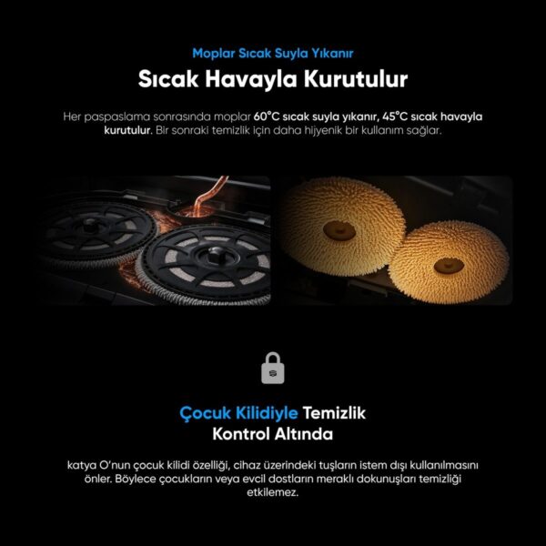 Şımart Katya O Akıllı Robot Süpürge 22000PA Otomatik Mop Sistemi ve Kıl Kesici Ana Fırça