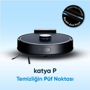 Şımart Katya P Akıllı Robot Süpürge Kıl Kesici Bıçaklı Ana Fırça 8000PA Emiş Gücü HBCV0000BIX3BH