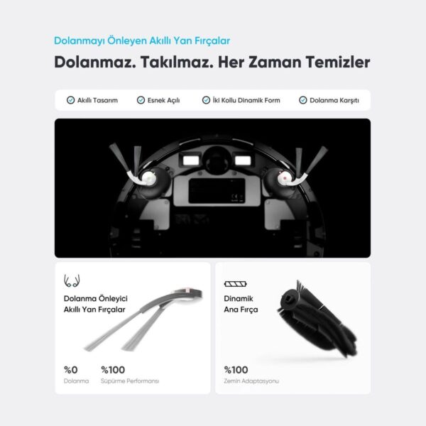 Şımart katya V Akıllı Robot Süpürge 15000PA Güçlü Emiş Gücü 6400MAH Yüksek Batarya