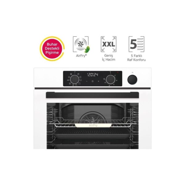 Simfer 0+10 Fonksiyon Steam Master Buharlı Beyaz 3’lü Ankastre Set (8245 Fırın + 3751 Ocak + 8704 Davlumbaz)