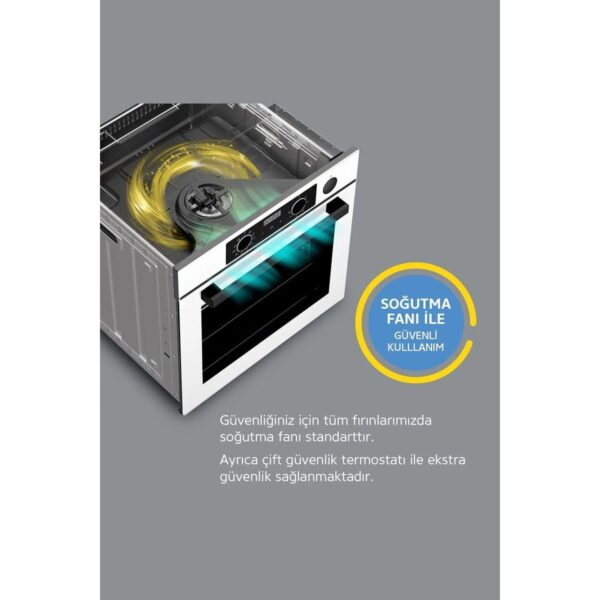 Simfer 0+9 Fonksiyon Airfry Beyaz 3’lü Ankastre Set (8216 Fırın + 3507 Ocak + 8707 Davlumbaz) A Enerji Sınıfı Modern Mutfak Uyumlu