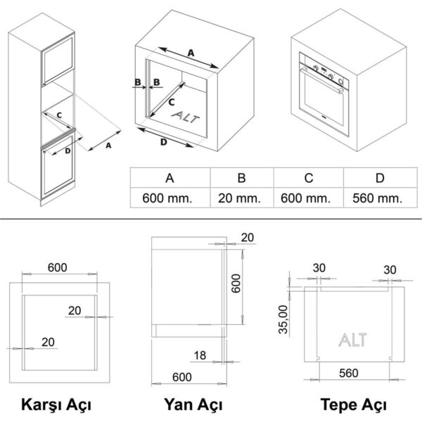 Simfer 0+9 Fonksiyon Airfry Beyaz 3’lü Ankastre Set (8216 Fırın + 3507 Ocak + 8707 Davlumbaz) A Enerji Sınıfı Modern Mutfak Uyumlu